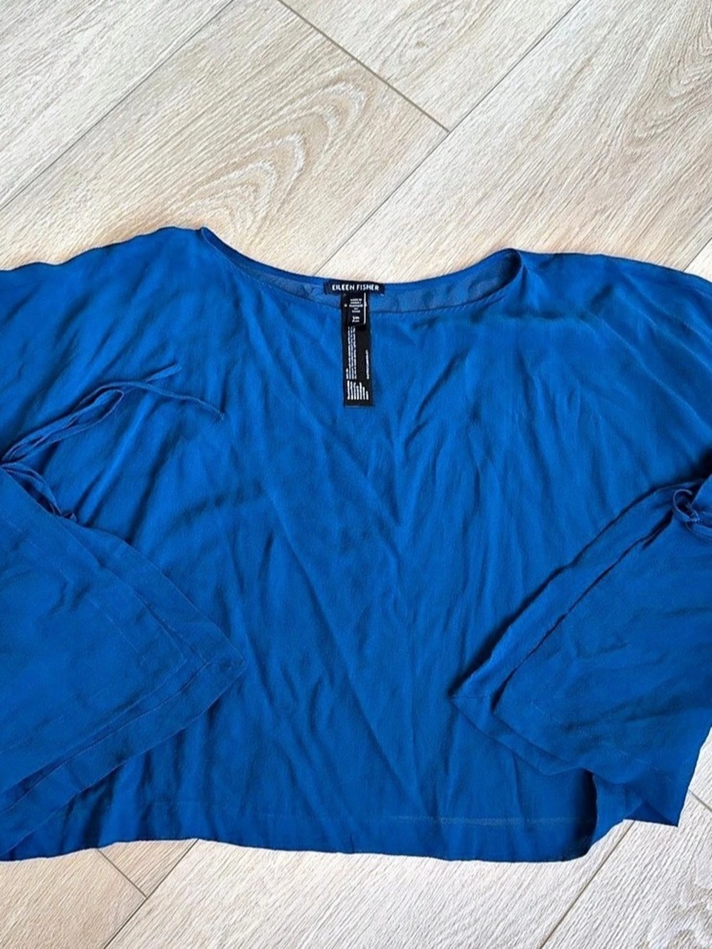 Eileen Fisher Blue Blouse Size S/M Like New
